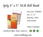3ply 3" x 5" NCR Bill Book With Number